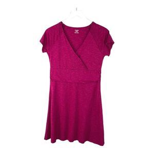 Horny Toad Organic Cotton Magenta Pink Cross-over Dress M‎